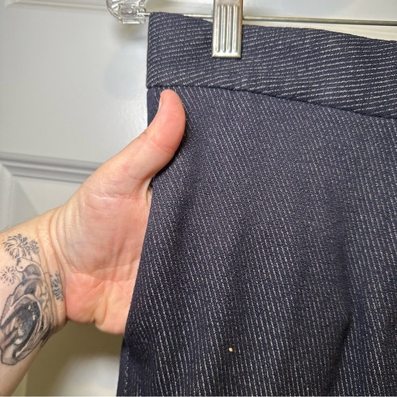 Ann Taylor Navy Woven Wide Leg Trouser Pants size 0 - Picture 5 of 10